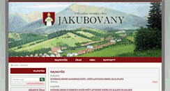 Desktop Screenshot of jakubovany.sk