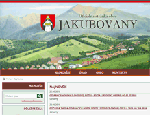 Tablet Screenshot of jakubovany.sk